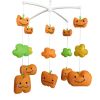 Halloween Orange Pumpkin Baby Crib Mobile Infant Room Nursery Decor Hanging Musical Mobile Crib Toy - Default