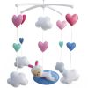 Handmade Baby Crib Mobile Baby Musical Mobile Nursery Room Hanging Animal Toy Decor - Default