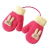 Cartoon Baby Mittens Winter Warm Kids Baby Boys Girls Knitted Gloves For Children Toddler Kids - A