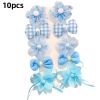 Chiffon Bow Ribbon Girls Hairpins Cute Colorful Bows Flowers Children Hair Clips Fashion Hair Accessories - C- Blue