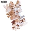 Cartoon Baby Girl Hair Clips Cute Bear Children Hairpin Bowknot Knitted Flower Kids Barretees Baby Hair Accessories - B- 1