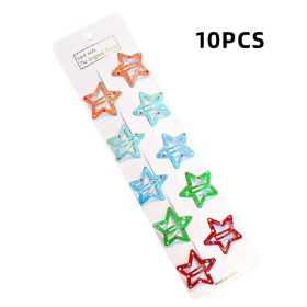 10pcs/set Girls Cartoon Nylon Scrunchie Kids Ponytail Holder Hair Bands Rubber Band Headband Fashion Hair Accessories - C- 3