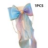 Chiffon Bow Ribbon Girls Hairpins Cute Colorful Bows Flowers Children Hair Clips Fashion Hair Accessories - A- 2