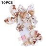 Cartoon Baby Girl Hair Clips Cute Bear Children Hairpin Bowknot Knitted Flower Kids Barretees Baby Hair Accessories - B- 2