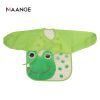 1 Baby Bib Feeding Waterproof Long Sleeve Shirt Toddler Painting Drawing With Pocket 1-3 Years Old - Green