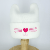 White Baby Cute Embroidered Cat Ear Hat - White