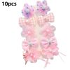 8/9/10Pcs/Set Cartoon Baby Girl Hair Clips Cute Bear Children Hairpins Bowknot Knitted Flower Kids Barretees Baby Hair Accessori - E-6