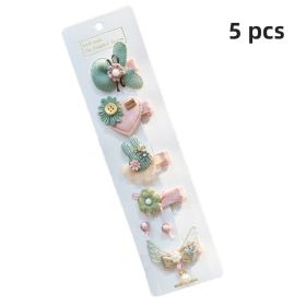 5 /10/14Pcs/Set Cute Bowknot Baby Girl Hair Clips Korean Flower Children Sides Barrettes Baby Hair Accessories - C- 2