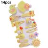 5 /10/14Pcs/Set Cute Bowknot Baby Girl Hair Clips Korean Flower Children Sides Barrettes Baby Hair Accessories - B- 5