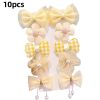 8/9/10Pcs/Set Cartoon Baby Girl Hair Clips Cute Bear Children Hairpins Bowknot Knitted Flower Kids Barretees Baby Hair Accessori - E-2