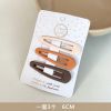 3pcs Frosted Milk Tea Color Gentle Dripping Oil Five-Pointed Star BB Clip Everything Girls Heart Base Style Hair Clip - Water Drop