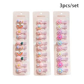 3Pcs/set Baby Hair Clips Cartoon Bows Flower Kids Hairpins For Girls Sweet Children Clips Barrettes Baby Hair Accessories - Set 1