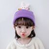 1-6Y Girls Boys Cute Rabbit Knitteed Hat - Lavender - 1 6Y