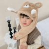 Khaki bear can wave hands can speak Children's funny hat - Khaki