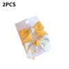 Cute Bows Baby Girls Hair Clips Solid Color Floral Pattern Children Hairpins Korean Korean Kids Hair Accessories - C- Yellow