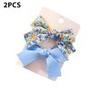 Cute Bows Baby Girls Hair Clips Solid Color Floral Pattern Children Hairpins Korean Korean Kids Hair Accessories - B- Blue