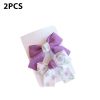 Cute Bows Baby Girls Hair Clips Solid Color Floral Pattern Children Hairpins Korean Korean Kids Hair Accessories - C- Purple