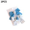 Cute Bows Baby Girls Hair Clips Solid Color Floral Pattern Children Hairpins Korean Korean Kids Hair Accessories - C- Blue