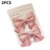 Cute Bows Baby Girls Hair Clips Solid Color Floral Pattern Children Hairpins Korean Korean Kids Hair Accessories - A- Pink