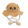 Adult Rabbit Ear Sunshade Straw Hat - Khaki