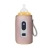 1Pc Baby Bottle Warmer Feeding Bottle Heat Keeper Travel Warmer Cover Formula Milk Water USB Heater Outdoor Bottle Warmer - Pink