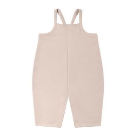 Baby Boy And Girl Solid Color Thickened Loose Comfy Romper - 90 (12-24M) - Apricot