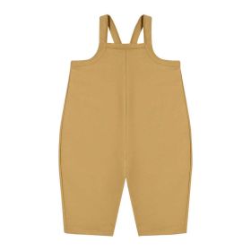 Baby Boy And Girl Solid Color Thickened Loose Comfy Romper - 90 (12-24M) - Yellow