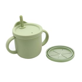 Baby Anti-Drop And Anti-Spill Binaural Learning Drinking Cup - Average Size (0-8Y) - Green