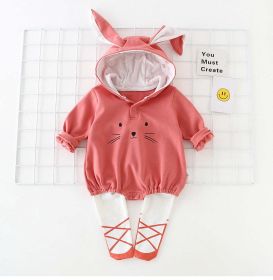 Baby Cartoon Shape Solid Color Long Sleeved Triangle Onesies - 73 (6-9M) - Red