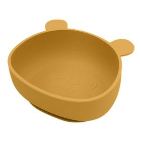 Baby Cartoon Panda Shape Complementary Food Training Silicone Bowl - Average Size (0-8Y) - Yellow