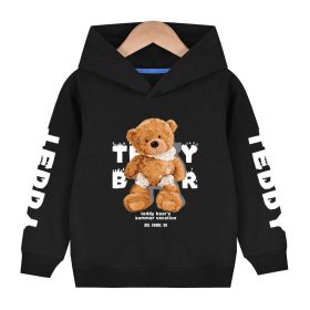 Baby Boy Slogan And Bear Print Pattern Long Sleeve Hoodie With Hat - 150 (10-12Y) - Navy Blue (Dark Blue)