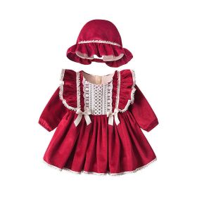 Baby Girl Autumn/Winter Weekend Dress Skirt Warm Velvet Children's Clothing - 100 (2-3Y) - White