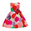 Baby Girl Satin Polka Dot Pattern Sleeveless Princess Dress - 100 (2-3Y) - Red