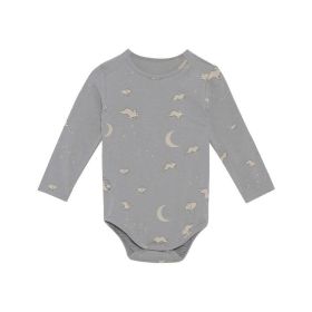 Baby Floral & Animals Graphic Envelope Collar Or Side Opening Design Bodysuit - 80 (9-12M) - Blue