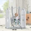 Toddler Swing Set, Kids Freestanding Swing Playset Indoor & Outdoor Baby Swing Set - White