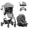 Omni Plus Modular Travel System with LiteMax Sport Rear-Facing Infant Car Seat, Mylar Gray - mylargray