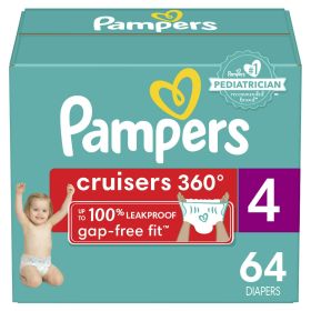 Pampers Cruisers 360 Fit Diapers, Active Comfort, Size 4, 1 Count - Pampers