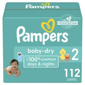 Pampers Baby-Dry Diapers Size 2, 112 Count - Pampers