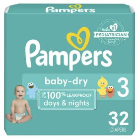 Pampers Baby-Dry Diapers Size 3, 32 Count - Pampers