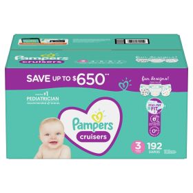 Pampers Cruisers Diapers Size 3, 192 Count - Pampers