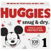 Huggies Snug & Dry Baby Diapers Size 1;  Count 108 - Huggies