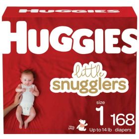 Huggies Little Snugglers Comfortable and Latex-Free Diapers Size 1;  Count 168 - Huggies