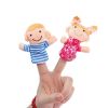 6PCS Puppets soft family finger glove hand educational bed story learning Funny girls toys boys feisty pets finger dolls kids - AS picture