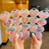 10pcs/set Girls Cartoon Nylon Scrunchie Kids Ponytail Holder Hair Bands Rubber Band Headband Fashion Hair Accessories - B- 2