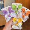 Cute Bows Baby Girls Hair Clips Solid Color Floral Pattern Children Hairpins Korean Korean Kids Hair Accessories - C- Yellow