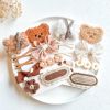 Cartoon Baby Girl Hair Clips Cute Bear Children Hairpin Bowknot Knitted Flower Kids Barretees Baby Hair Accessories - E-2