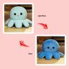 1piece Cute Flip Octopus Doll Double Face Flip Octopus Plush Toy Doll 7.48*3.93in - Light Blue/blue