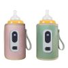 1Pc Baby Bottle Warmer Feeding Bottle Heat Keeper Travel Warmer Cover Formula Milk Water USB Heater Outdoor Bottle Warmer - Pink