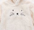 Baby Embroidered Pattern Rabbit Ear Design Thickened Onesies Bodysuit - 66 (3-6M) - Pink