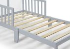 Birdie Toddler Bed Light Gray/White - as Pic